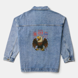 Bald Eagle with Fireworks– USA 250 Years 1776-2026 Denim Jacket
