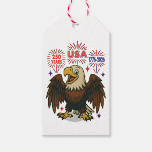 Bald Eagle with Fireworks– USA 250 Years 1776-2026 Gift Tags