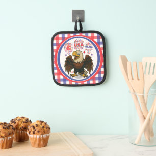 Bald Eagle with Fireworks– USA 250 Years 1776-2026 Pot Holder