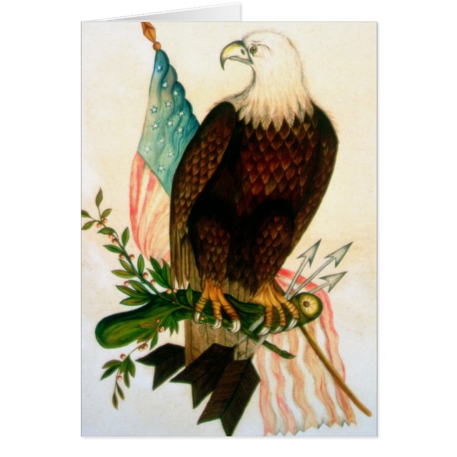 Bald eagle with flag (Front)
