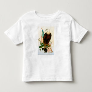 Bald eagle with flag toddler T-Shirt