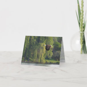 Bald Eagle with Salmon Pacific Northwest Blank Holiday Card