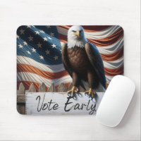 Bald Eagle With Vote Sign