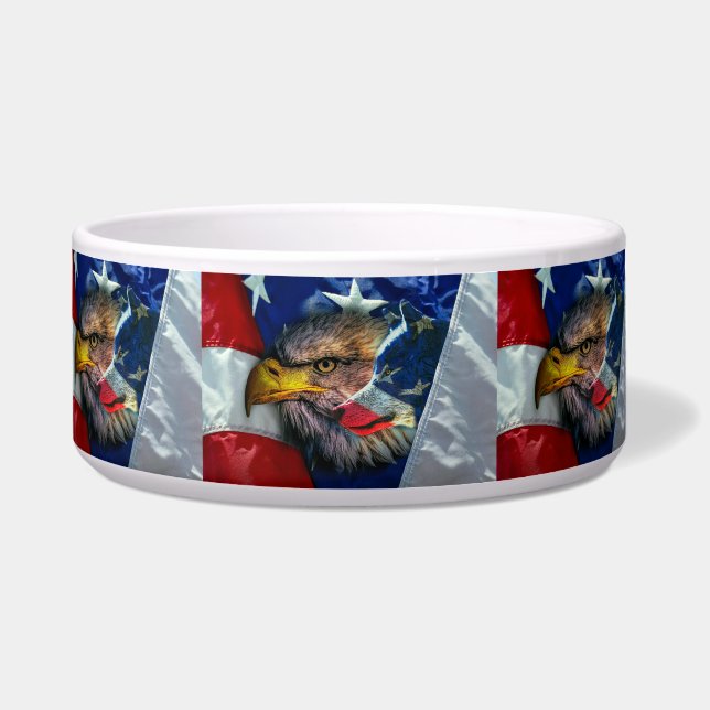 Bald Eagle Wolf American Flag (Front)