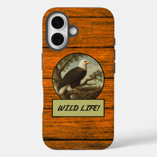 Bald Eagle Wood Grain Case-Mate iPhone Case