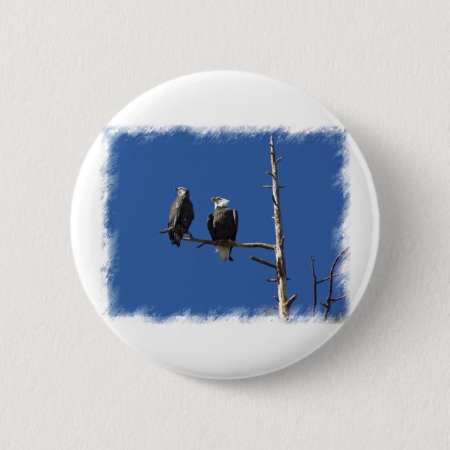 Bald Eagles 6 Cm Round Badge (Front)