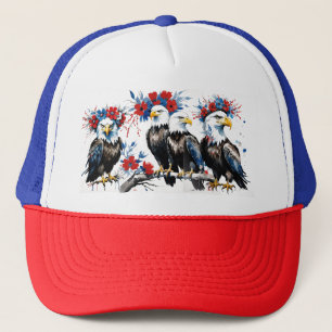 Bald Eagles Red White and Blue Bald Eagles USA Trucker Hat