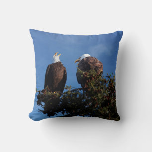 Bald Eagles Sharing a Laugh Funny Cushion