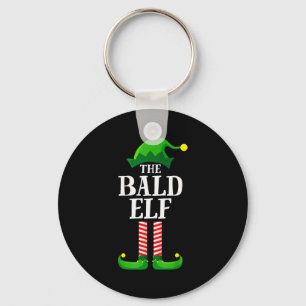 Bald Elf Matching Family Group Christmas Party Pyj Key Ring