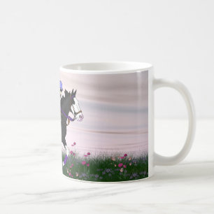 Bald Face Paint Horse and Rider Coffee Mug