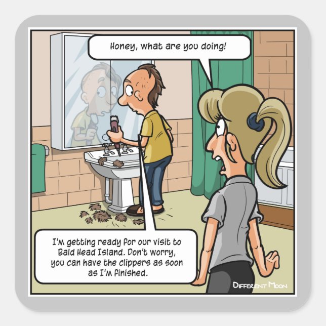 Bald Head Island Funny Stickers (Front)