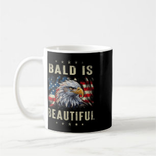 Bald Is Beautiful 4th Of July Independence Day Ame Coffee Mug