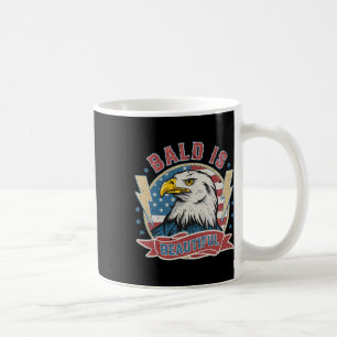 Bald Is Beautiful 4th Of July Independence Day Bal Coffee Mug