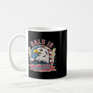 Bald Is Beautiful 4th Of July Independence Day Bal Coffee Mug