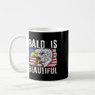 Bald Is Beautiful 4th Of July Independence Day Bal Coffee Mug