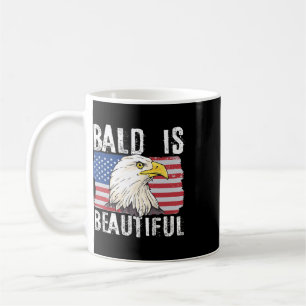 Bald Is Beautiful 4th Of July Independence Day Bal Coffee Mug