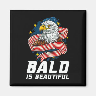 Bald Is Beautiful 4th Of July Patriotic Eagle Usa  Magnet