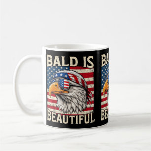 Bald Is Beautiful 4th Of July Usa Patriotic Funny Coffee Mug
