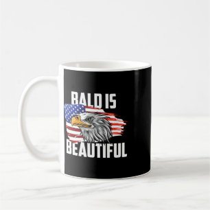 Bald Is Beautiful July 4th Eagle Patriotic America Coffee Mug