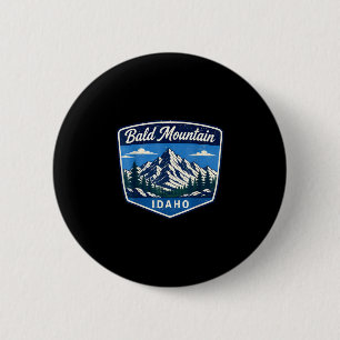 Bald mountain idaho mountain hiking outdoor 6 cm round badge