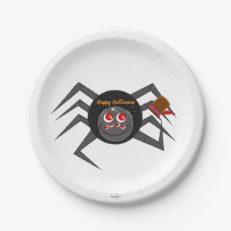 Bald Spider Paper Plate