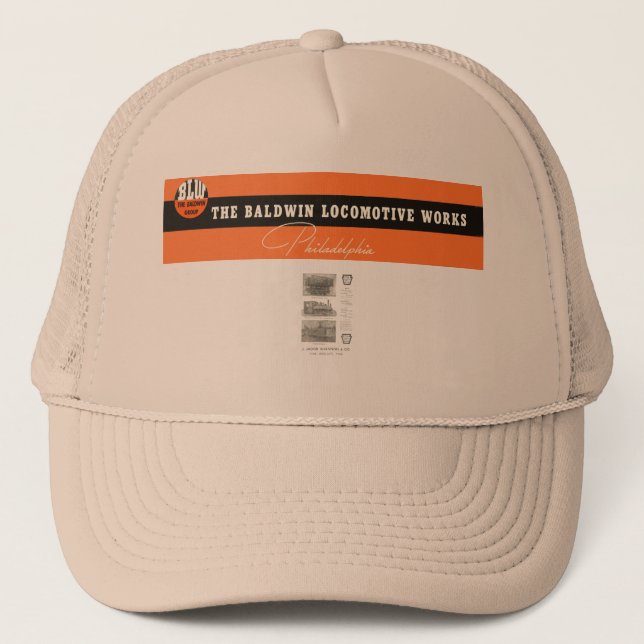 Baldwin contractors locomotives       trucker hat (Front)