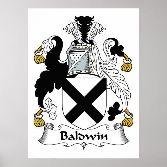 Baldwin Family Crest Poster (Front)