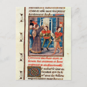 Baldwin I Sixth Count of Hainaut crowned Postcard