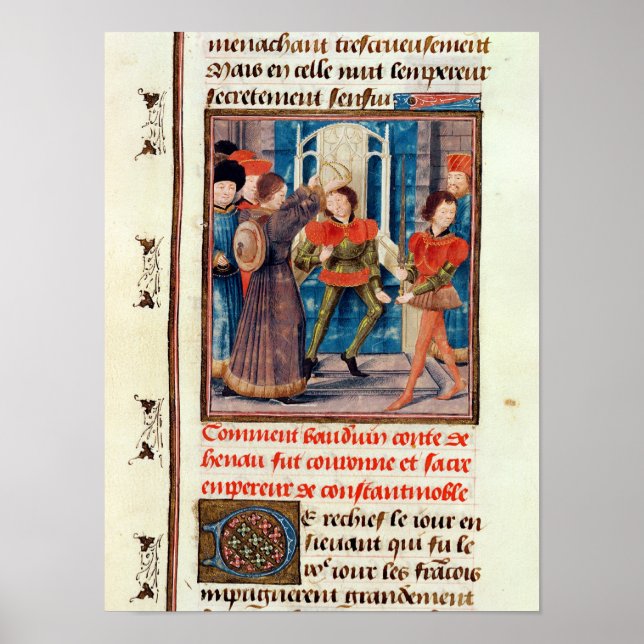 Baldwin I  Sixth Count of Hainaut crowned Poster (Front)