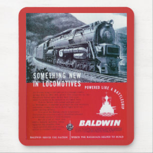 Baldwin Locomotive S-2 PRR Steam Turbine Mouse Pad