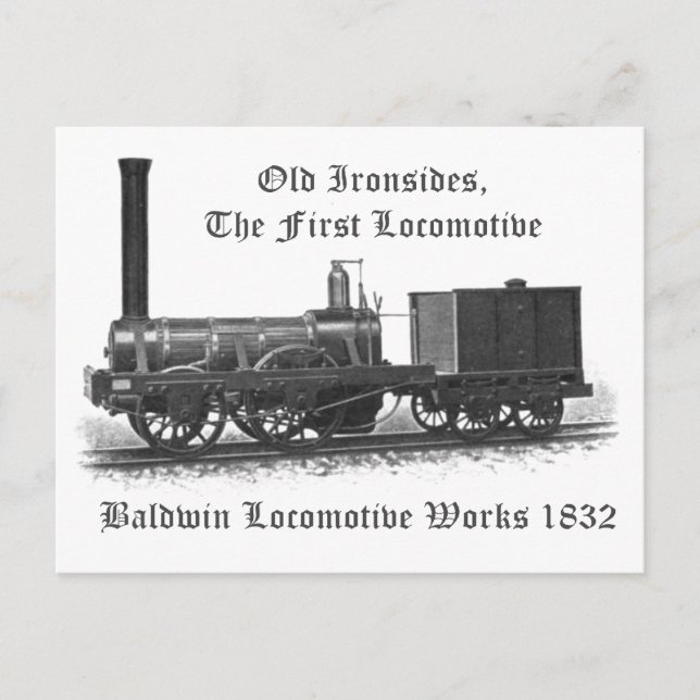 Baldwin Locomotive Works ,Old Ironsides 1832 Postcard (Front)