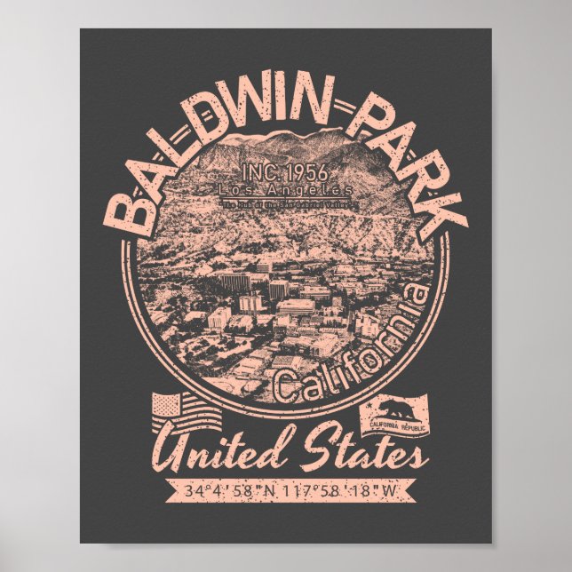 BALDWIN PARK CALIFORNIA - SAN GABRIEL VALLEY POSTER (Front)