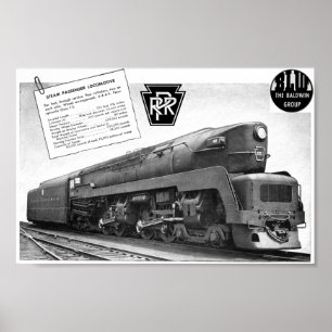 Baldwin-Pennsylvania Railroad T-1 Steam Locomotive Poster