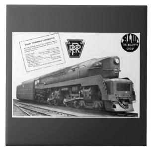 Baldwin-Pennsylvania Railroad T-1 Steam Locomotive Tile