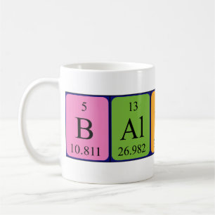 Baldwin periodic table name mug