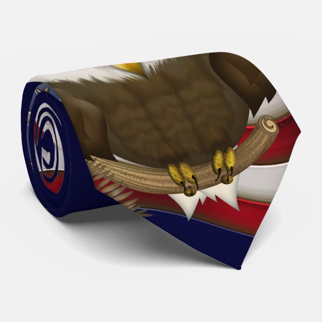 Baldwin The Cute Bald Eagle Tie (Rolled)