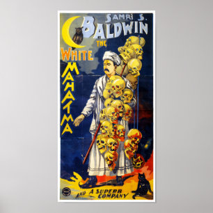 Baldwin The White Mahatma Vintage Poster