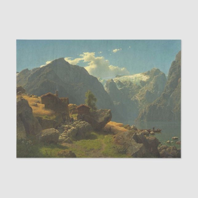 Bale beach, Hans Fredrik Gude  Tissue Paper (Front)