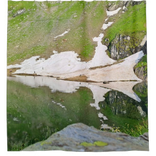 Balea Lake Alpine Landscape - Wild Nature Romania Shower Curtain