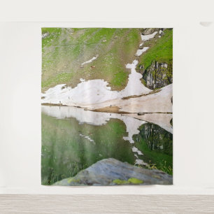 Balea Lake Alpine Landscape - Wild Nature Romania Tapestry