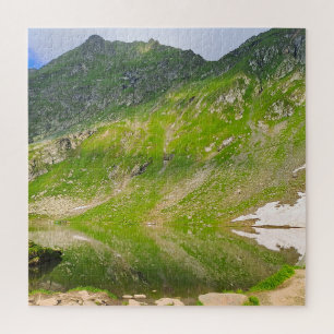 Balea Lake Mountain Slope – Romania Alpine Print Jigsaw Puzzle