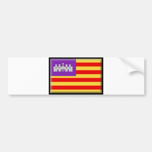 Balearic Islands Flag Bumper Sticker (Front)