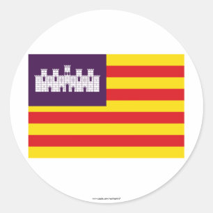 Balearic Islands flag Classic Round Sticker