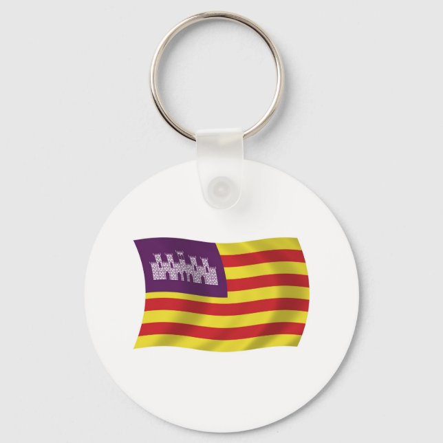 Balearic Islands Flag Keychain (Front)