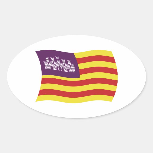 Balearic Islands Flag Sticker (Front)