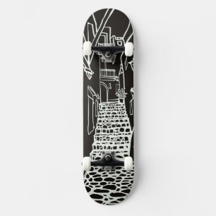 Balearic Islands Line Art Skate Deck