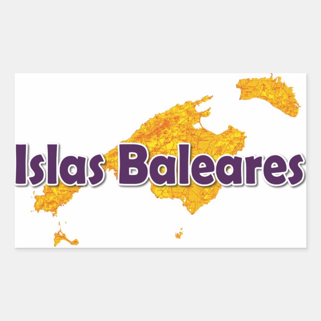 Balearic Islands Rectangular Sticker (Front)