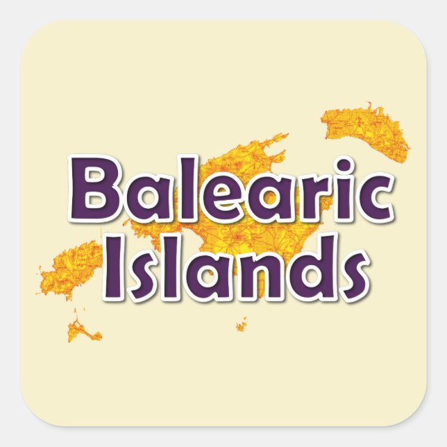 Balearic Islands Square Sticker (Front)
