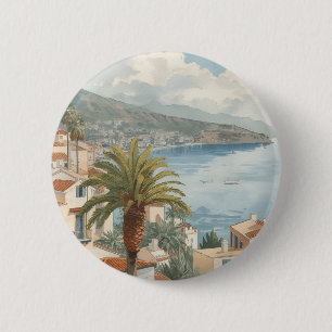 Balearic Islands Vintage French Travel 6 Cm Round Badge