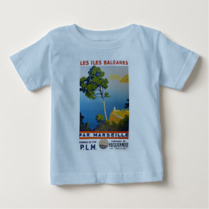 Balearic Islands Vintage French Travel Baby T-Shirt